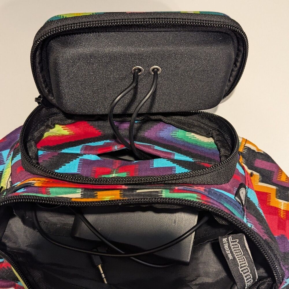 JammyPack Mobile Speaker Fanny Pack Travel Bag Retro 90's Geometric Pattern - Picture 6 of 16